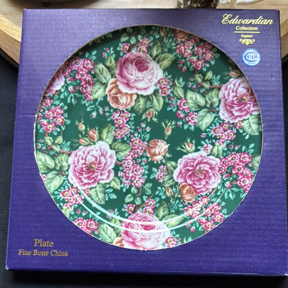 Floral Bone China Plate